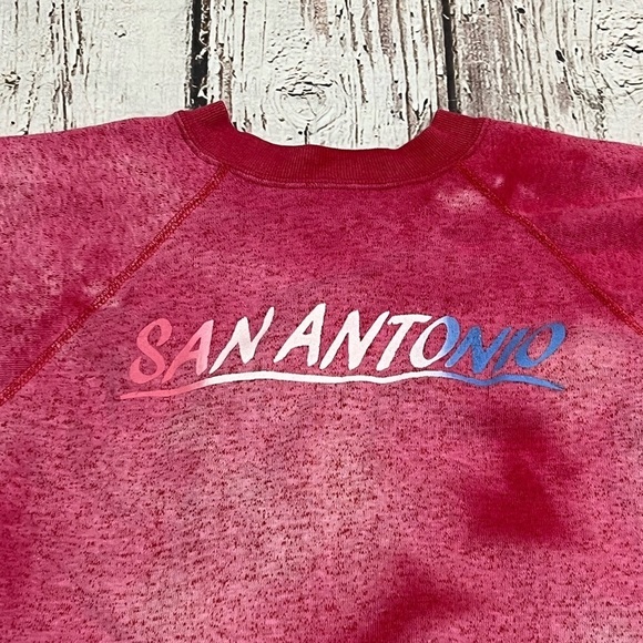 Vintage 1980s San Antonio Texas Travel Vacation Crewneck Sweatshirt - Picture 3 of 7